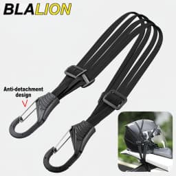 BLALION Motorcycle Luggage Strap Universal Elastic Suitcase with Safety Hook-Versatile Helmet Mesh Gear Transport Durable Sleek