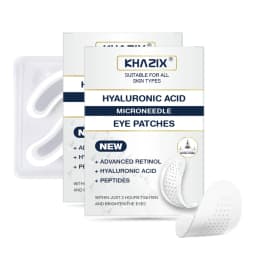 Retinol Microneedle Eye Patches with Hyaluronic Acid & Firming Peptides,for Forehead, Eye Area, Crow's Feet & Smile Lines,1Pair.