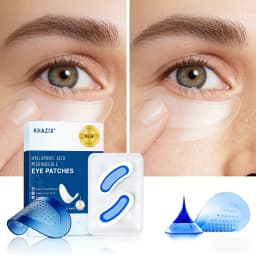 Retinol Microneedle Eye Patches with Hyaluronic Acid & Firming Peptides,for Forehead, Eye Area, Crow's Feet & Smile Lines,1Pair.