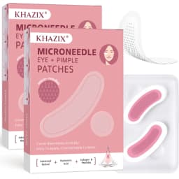 Retinol Microneedle Eye Patches with Hyaluronic Acid & Firming Peptides,for Forehead, Eye Area, Crow's Feet & Smile Lines,1Pair.