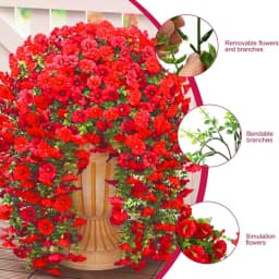 1/2Pcs Artificial Flowers Vine Morning Glory Wedding Bridal Home Room Table Festival Decor Outdoor Yard Garden Arch DIY Gift Box