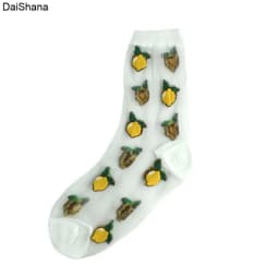 2021 New Product  High Quality Women Socks Harajuku Crystal Slik Tide Socks Funny Sunflowers Vines Flowers Happy Cute Socks