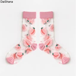 2021 New Product  High Quality Women Socks Harajuku Crystal Slik Tide Socks Funny Sunflowers Vines Flowers Happy Cute Socks