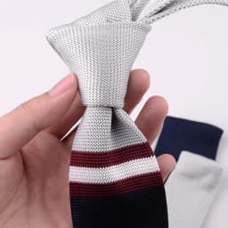 Men's Knitted Knit Leisure Striped Tie Classic Plain Corner Neck Ties For Men Skinny 5cm Normal Necktie Woven Designer Cravat