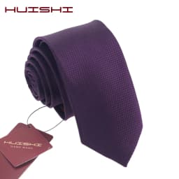 Classic Business Necktie Collar Men Women Quality Stripe Ties Scarves Deep Purple Waterproof British Style Mens Neck Ties Color
