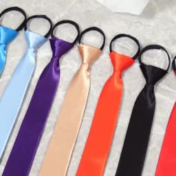Men's Formal Zipper Necktie Red Dark Blue Black Color Polyester Satin Tie For Men Vintage Decoration Necktie Wedding Accessories