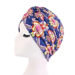 2022 New Print African Headtie Turban Cap Soft Stretch Twisted Pleated Beanie Head Wrap for Women Chemo Bonnet