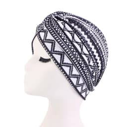 2022 New Print African Headtie Turban Cap Soft Stretch Twisted Pleated Beanie Head Wrap for Women Chemo Bonnet
