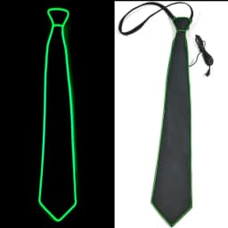 Flashing Neon Light LED Tie Halloween Christmas Dance Supplies Wedding Performance Decoration Luminous EL Wire Necktie
