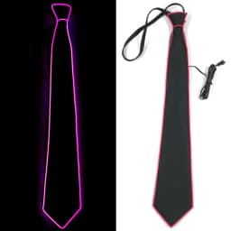 Flashing Neon Light LED Tie Halloween Christmas Dance Supplies Wedding Performance Decoration Luminous EL Wire Necktie