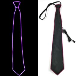 Flashing Neon Light LED Tie Halloween Christmas Dance Supplies Wedding Performance Decoration Luminous EL Wire Necktie