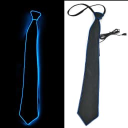 Flashing Neon Light LED Tie Halloween Christmas Dance Supplies Wedding Performance Decoration Luminous EL Wire Necktie