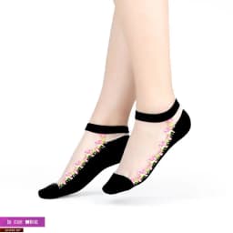Sexy fishnet Women Lace Ruffle Soft Comfy Sheer Silk Elastic Mesh Knit Frill Trim Transparent Ankle funny socks 1pair=2pcs