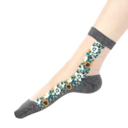Sexy fishnet Women Lace Ruffle Soft Comfy Sheer Silk Elastic Mesh Knit Frill Trim Transparent Ankle funny socks 1pair=2pcs