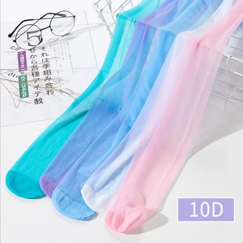 Sexy women pantyhose net tight nylon hosiery anti hook silk temptation thin candy color stockings transparent candy color PR17
