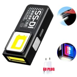 Portable Mini COB LED Flashlight Rechargeable Powerful Work Light with Clip Magnet Waterproof EDC Camping Walking Pocket Lamp