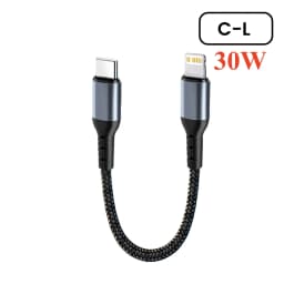 Crouch 90 Degree Short Cable USB Type C To Type C 6A 66W Fast Charge 25CM 50CM Power Bank USB C Cable For iphone Huawei Xiaomi