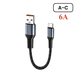 Crouch 90 Degree Short Cable USB Type C To Type C 6A 66W Fast Charge 25CM 50CM Power Bank USB C Cable For iphone Huawei Xiaomi