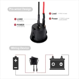 12V Round Rocker Switch AC 6A/250V 10A/125V SPST 2 Pin 2 Position On/Off Toggle Switch for Car Boat Automotive RV Black