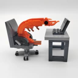 MOC Building Block Shrimp Model Figurines, Puzzle Assembly, Boys and Girls Randomly Mixing, Internet Celebrity Creative Parodies