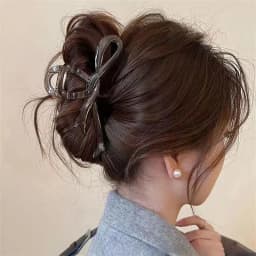 13cm Acrylic Ribbon Bow Hair Claws Crab Hair Clips Glossy Barrettes Headwear Hairpins Shark Ponytail For Women Hair Accessories