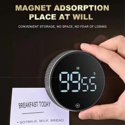 Dinrgo Magnetic Digital Timers Manual Countdown Kitchen Timer Countdown Clock Mechanical Counter for Cooking Shower Study
