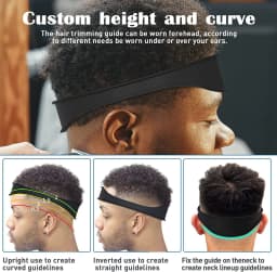 DIY Home Haircuts Curved Headband Silicone Neckline Shaving Template and Hair Cutting Guide Hair Styling Tool