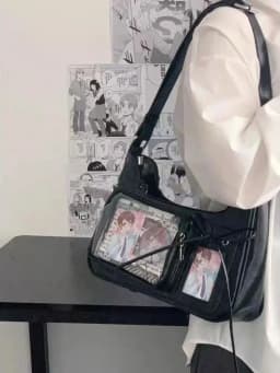 Y2k Harajuku Shoulder Bag Women Korean Transparent Ita Bag School Crossbody Bag Female Japanese Designer Preppy Handbag Purse