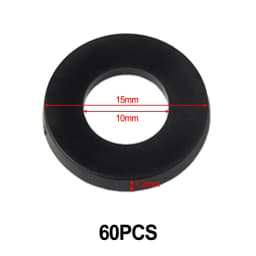 60pc Fitting Rings Washer White Plastic For Door Hinge 0.5-1.2mm Nylon Gasket High Temperature Insulation Flat Gasket