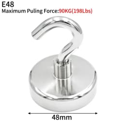 10/20Pcs Super Strong Neodymium Powerful Magnetic Hooks Ring Metal Magnet with Curved Hook Hanger for Hanging,Fridge,Wall,Key