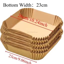 Cooking Paper Air Fryer Disposable Paper Square Round Baking Barbecue Plate NonStick Mat Kitchen Oven Oil Absorbing Paper Tool