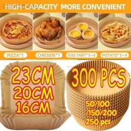 Cooking Paper Air Fryer Disposable Paper Square Round Baking Barbecue Plate NonStick Mat Kitchen Oven Oil Absorbing Paper Tool