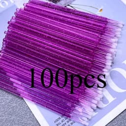 100pcs Micro Brush Crystal Lash Removing Swab Microbrush Mascara Wands Applicator Eyelash Extension Makeup Brushes Tools