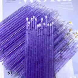 100pcs Micro Brush Crystal Lash Removing Swab Microbrush Mascara Wands Applicator Eyelash Extension Makeup Brushes Tools