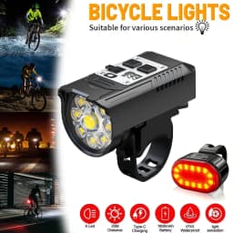 KDULIT 9 LED Bicycle Headlight USB Rechargeable Bike Lamp Super Bright Handlebar Lights Outdoor Waterproof Cycling  Front Light
