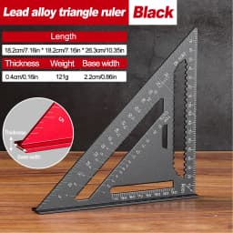 Woodworking Aluminum Alloy Triangle Gauges Measuring Gauging Tools High Precision Marker Angle Ruler Metric and Imperial