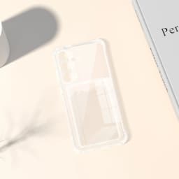 Transparent Card Slot Silicone Case For Samsung Galaxy S26 S25 Edge S24 S23 S22 S21 Plus Note 20 Ultra S20 FE Protection Cover