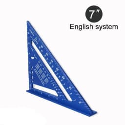 Aluminium Alloy 7Inch Triangle Ruler Inch Metric Angle Ruler Protractor Square Measurement & Gauging Tools Precision