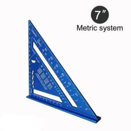 Aluminium Alloy 7Inch Triangle Ruler Inch Metric Angle Ruler Protractor Square Measurement & Gauging Tools Precision