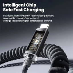 NNBILI 120W Car USB A to Type C Fast Charging For Honor Xiaomi Huawei Type C To Type C Spring Telescopic Cable For iPhone 18 17