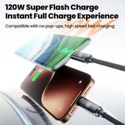 NNBILI 120W Car USB A to Type C Fast Charging For Honor Xiaomi Huawei Type C To Type C Spring Telescopic Cable For iPhone 18 17