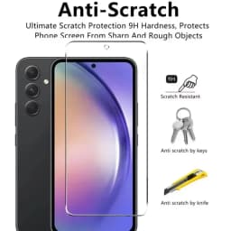 5-1Pcs Tempered Glass For Samsung Galaxy A56 A36 A26 A16 A57 A37 A07 A06 A55 A54 A35 A34 A33 S26 Ultra S25 S24 Screen Protectors
