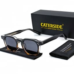 CATERSIDE Fashion Men Sunglasses Small Frame Square Personalized Design Sun Glasses Women Travel Party Business Festival Gift