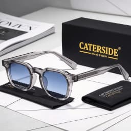 CATERSIDE Fashion Men Sunglasses Small Frame Square Personalized Design Sun Glasses Women Travel Party Business Festival Gift