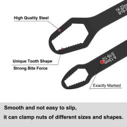 8-22mm 3-17mm Double End Universal Wrench Multifunctional , Self-Tightening Wrench Repair Tools Double Ended Wrench