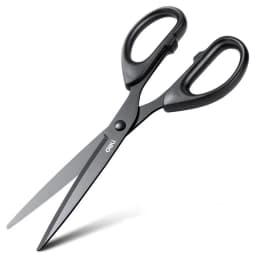 DELI Professional Office Scissors 180mm Heavy Duty Scissors with Black Blade Sharp Stainless Steel Cutting Tool for Paper Craft