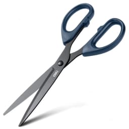 DELI Professional Office Scissors 180mm Heavy Duty Scissors with Black Blade Sharp Stainless Steel Cutting Tool for Paper Craft