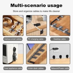 Reusable Cable Ties Fastening Wire Organizer Cord Rope Holder Self Adhesive Adjustable Cord Organizer Straps Desk Management