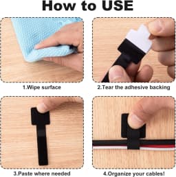 Reusable Cable Ties Fastening Wire Organizer Cord Rope Holder Self Adhesive Adjustable Cord Organizer Straps Desk Management