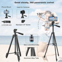 Tripod For Phone 102cm Video Recording Phone Tripod Stand with Bluetooth Remote Universal Camera Phone Photography Holder Stand